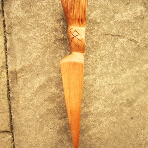 carved door stop/wedge ,scottish thistle image 2