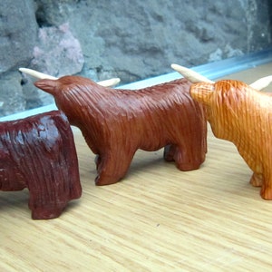 highland cow, highland coo,Scottish. hand carved image 3