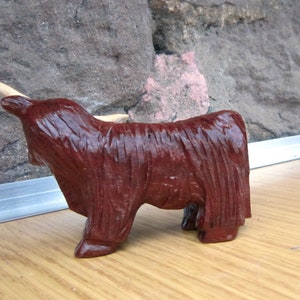 highland cow, highland coo,Scottish. hand carved image 7