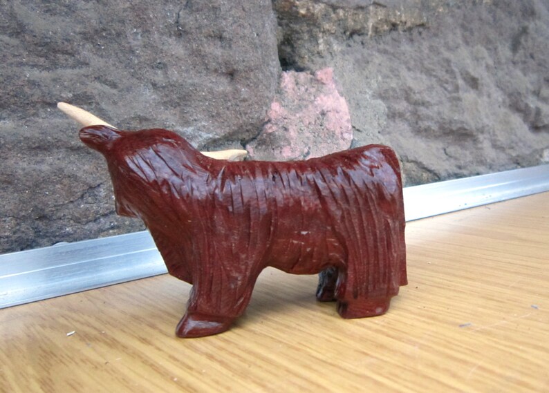 highland cow, highland coo,Scottish. hand carved image 7