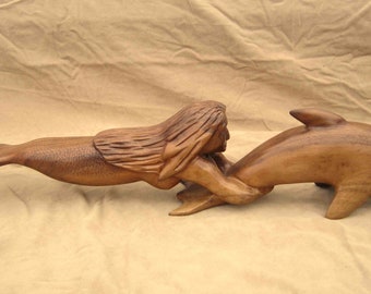 mermaid with dolphin
