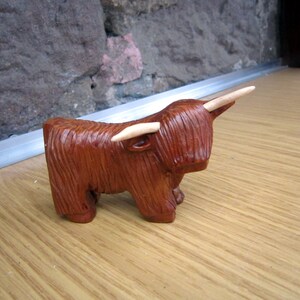 highland cow, highland coo,Scottish. hand carved image 5