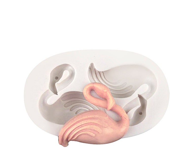 Flamingo Love Silicone Mold Fondant and Gum Paste Candy Candle Decoration Mold For Cake Decorating