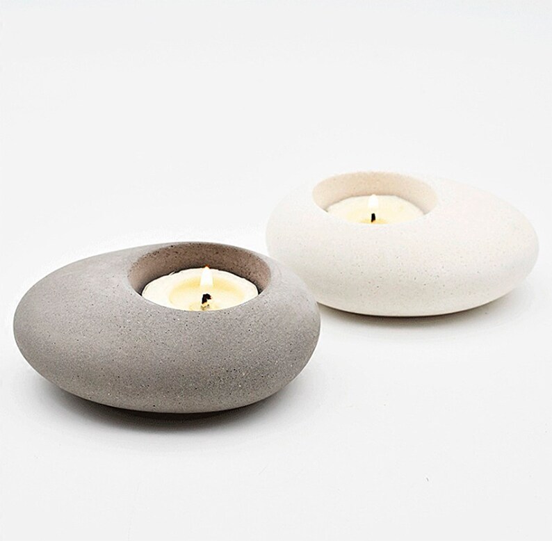 DIY 3D Stone Candle Holder Craft Art Silicone Candle Mold Etsy