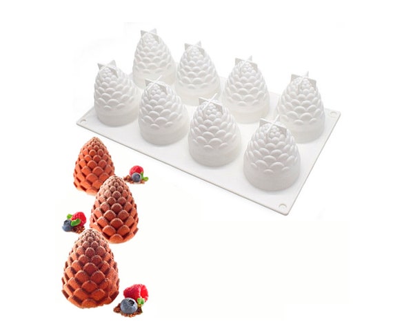 JPZCDK 2pc 3D Weihnachten Tannenzapfen Silikon Kerze Herstellung Formen DIY handgemachte Kerzen Bienenwachs Kerze Herstellung Form