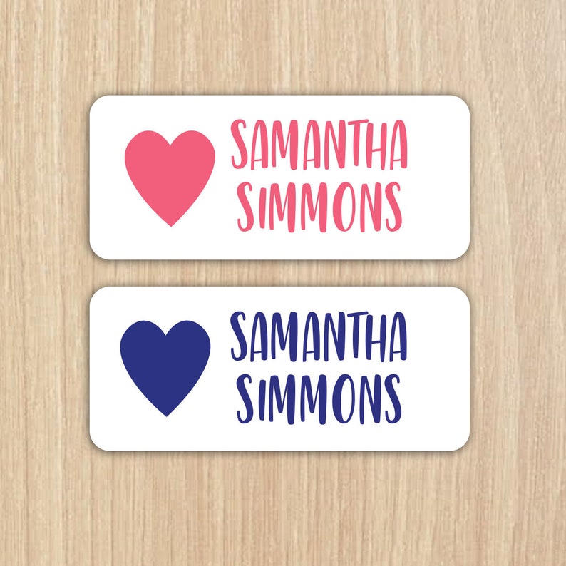 100 Custom Name Stick On Clothing Labels for Camp School & Etsy