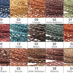 Plat gevlochten leren koord | Lengte 1 meter | Breedte 15 mm | Dikte 2,5 mm | Kleur: selecteerbaar - Voor sieraden, armbanden en creatieve projecten