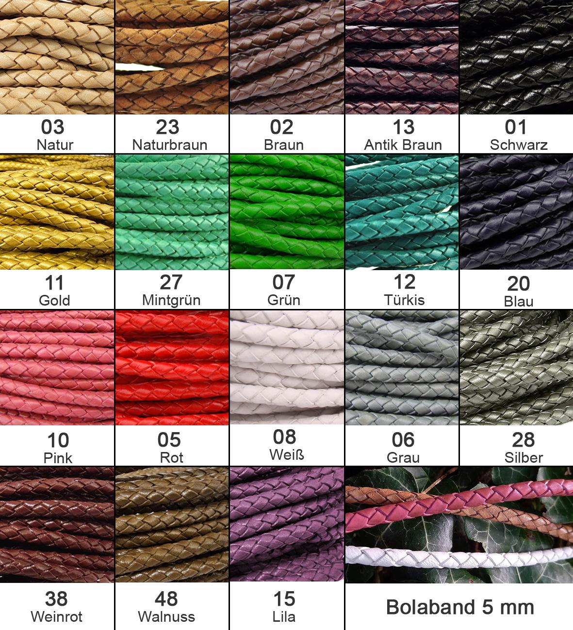 Corda Di Cuoio Intrecciato Grigio - 5 Mm Di Spessore, 3 Metri, Pelle Vera Per Fai Da Te E Decorazioni - Foto 5