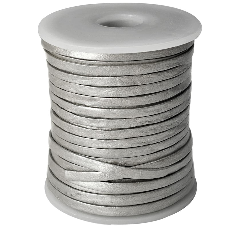 Flat leather cord | 3 mm wide | approx. 1 mm thick | Color & length selectable (from 3 meters) | Very strong - For leather jewelry - vegetable tanned image 11