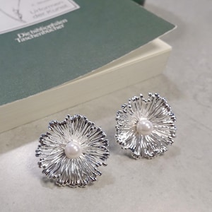 Dandelion/Dandelion Earrings, Nature Inspired Silver Stud Earrings/925 Silver Stud Earrings