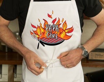 PAPA Chef PNG fathers day apron Png birthday gift for dad Png T shirts for dads Png Papa chef hot pads PNG grilling gifts for dads Png Hats