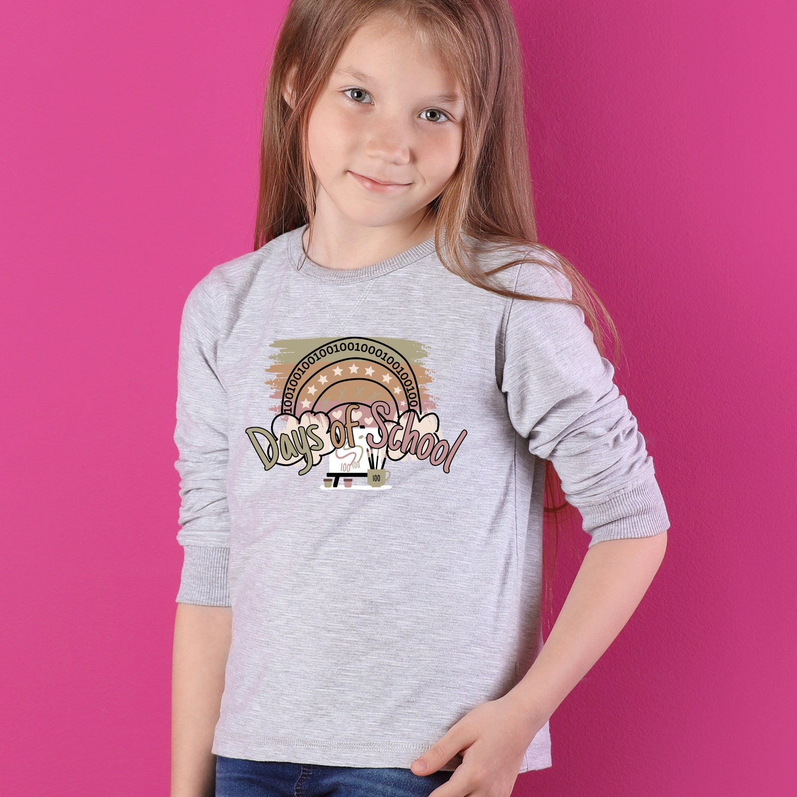 100 Days of School PNG T Shirts for School Png 100th Day of School Png