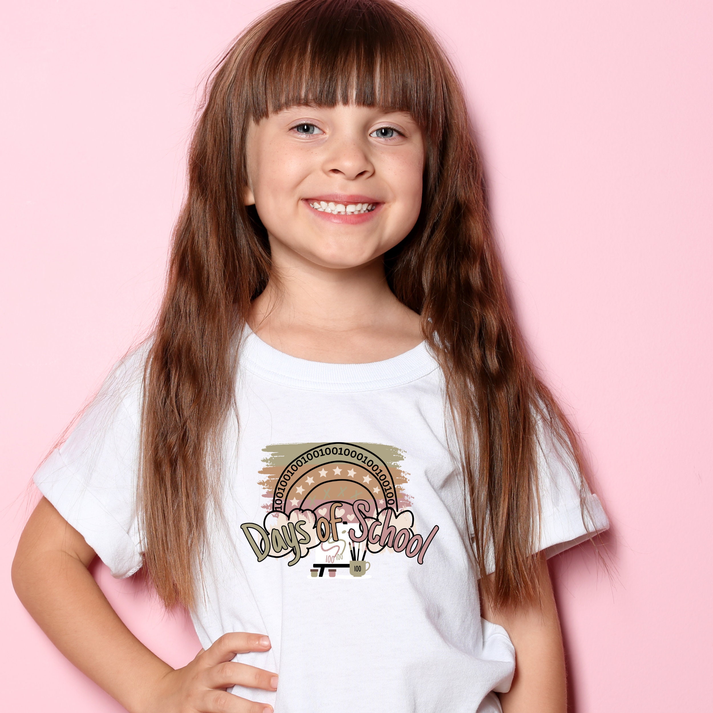 100 Days of School PNG T Shirts for School Png 100th Day of School Png Cute Unisex 100th Day of