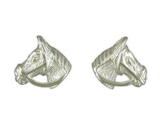 Brand New Sterling Silver Horses Head Studs