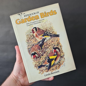 RSPB-boek met tuinvogels door Linda Bennett, 36 kleurenplaten van Tunnicliffe, vintage geïllustreerd vogelboek