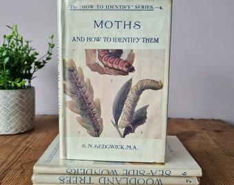 How to Identify Series von S. N. Sedgwick, Vintage Nature Books, Antique Nature Book Bundle, Nature Books with Illustrations