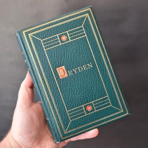 The Poems of John Dryden, Antique Decorative Leather Bound Dryden Poetry Book, Henry Frowde 1910