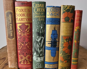 Rehome an Antique Book, Build your Bookshelf by Rehoming a Well Loved Vintage Book, The Perfect Gift for Book Lovers, Cottagecore Books