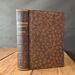 Wuthering Heights by Emily Brontë, Decorative Brown Faux Leather Edition by Odhams Press, Wuthering Heights Hardback Book