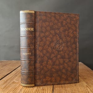 Ivanhoe by Walter Scott, Decorative Brown Faux Leather Edition by Odhams Press, Ivanhoe Hardback Book