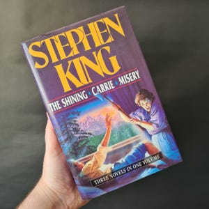 The Shining, Carrie & Misery by Stephen King, Stephen King Omnibus Three novels, Vintage Stephen King Book