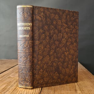 Wuthering Heights by Emily Brontë, Decorative Brown Faux Leather Edition by Odhams Press, Wuthering Heights Hardback Book