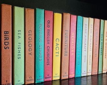 VintageObfängerbücher Perfekt für farbenfrohe Bücherregale, Sammlerbeobachterbücher Wählen Sie Ihren Titel