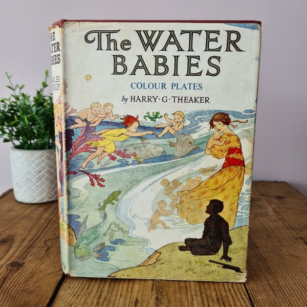 The Water Babies by Harry G Theaker, Vintage Illustrated Water Babies Book with Colour Plates