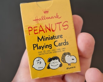 Peanuts Miniature Playing Cards Vintage Hallmark 1965, Vintage Still Sealed Peanuts Snoopy Playing Cards