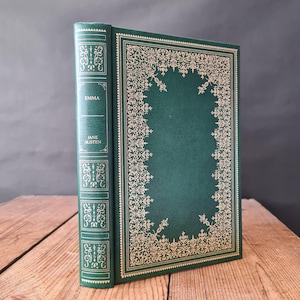 Emma by Jane Austen, Vintage Jane Austen Book with Decorative Faux Leather Cover by Guild Publishing