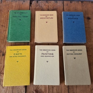 VintageObfängerbücher Perfekt für farbenfrohe Bücherregale, Sammlerbeobachterbücher Wählen Sie Ihren Titel Bild 5