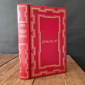 Murder On The Orient Express / A Murder Is Announced by Agatha Christie, Decorative Faux Leather Edition by Heron, Agatha Christie Book