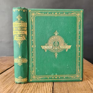 Les oeuvres poétiques d'Oliver Goldsmith, livre de poésie antique d'Oliver Goldsmith, vers. 1870 Longmans Green and Co