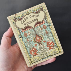 Fenêtres Casa Guidi par Elizabeth Browning, édition décorative rare publiée par Collins Clear Type Press 1909, livre de poésie Browning antique