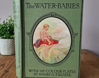 Water Babies by Charles Kingsley with 48 Colour Plates by Harry G. Theaker, Vintage Water Babies Book