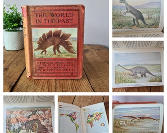 De wereld in het verleden door B. Webster Smith 1931, Vintage History Book, 73 kleurenillustraties