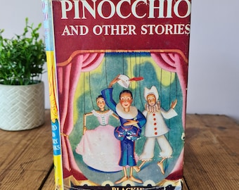 Pinocchio und andere Geschichten nacherzählt von E. E. Ellswertiger, Vintage illustriertes Pinocchio-Buch