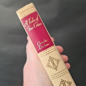 A Tale of Two Cities by Charles Dickens, Published by Thomas Nelson Circa. 1950s/1960s, Vintage Decorative Charles Dickens Book