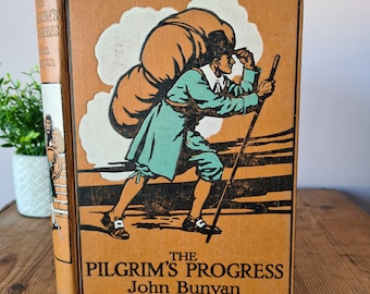 The Pilgrim's Progress de John Bunyan, avec 8 planches couleur de James Clark, livre décoratif de progression du pèlerin