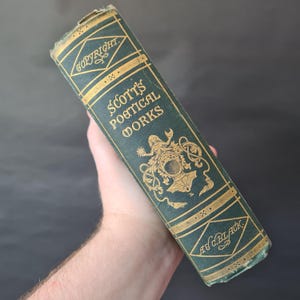 Obras poéticas de Sir Walter Scott, Adam y Charles Black, 1883, libro de poesía, rara obra ilustrada de Walter Scott.