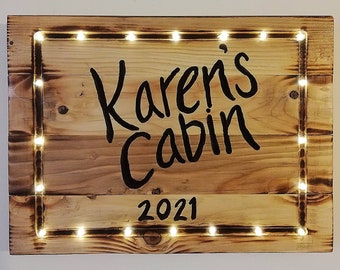 Personalised wooden sign, Light up bar sign, Pallet wood signs, Room sign, home sign, Custom name gift, Rustic wall hanging, Christmas gift