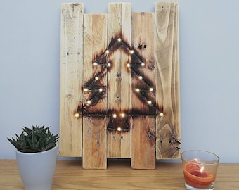 Christmas Tree Reclaimed Pallet Wood Wall Art - Etsy