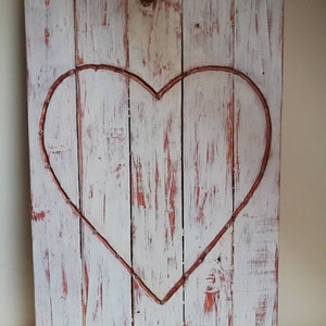 Heart wall art, Pallet wood art, Shabby Chic decor, Reclaimed wood, Rustic wall decor, Pallet art, Light up wall decor, Heart decor image 10