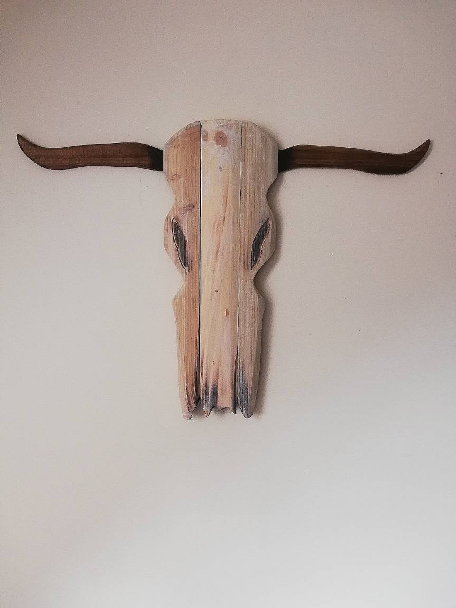 Pallet Wood Steer Cow Skull Head Wall Art Rustic Wooden Wall Etsy UK