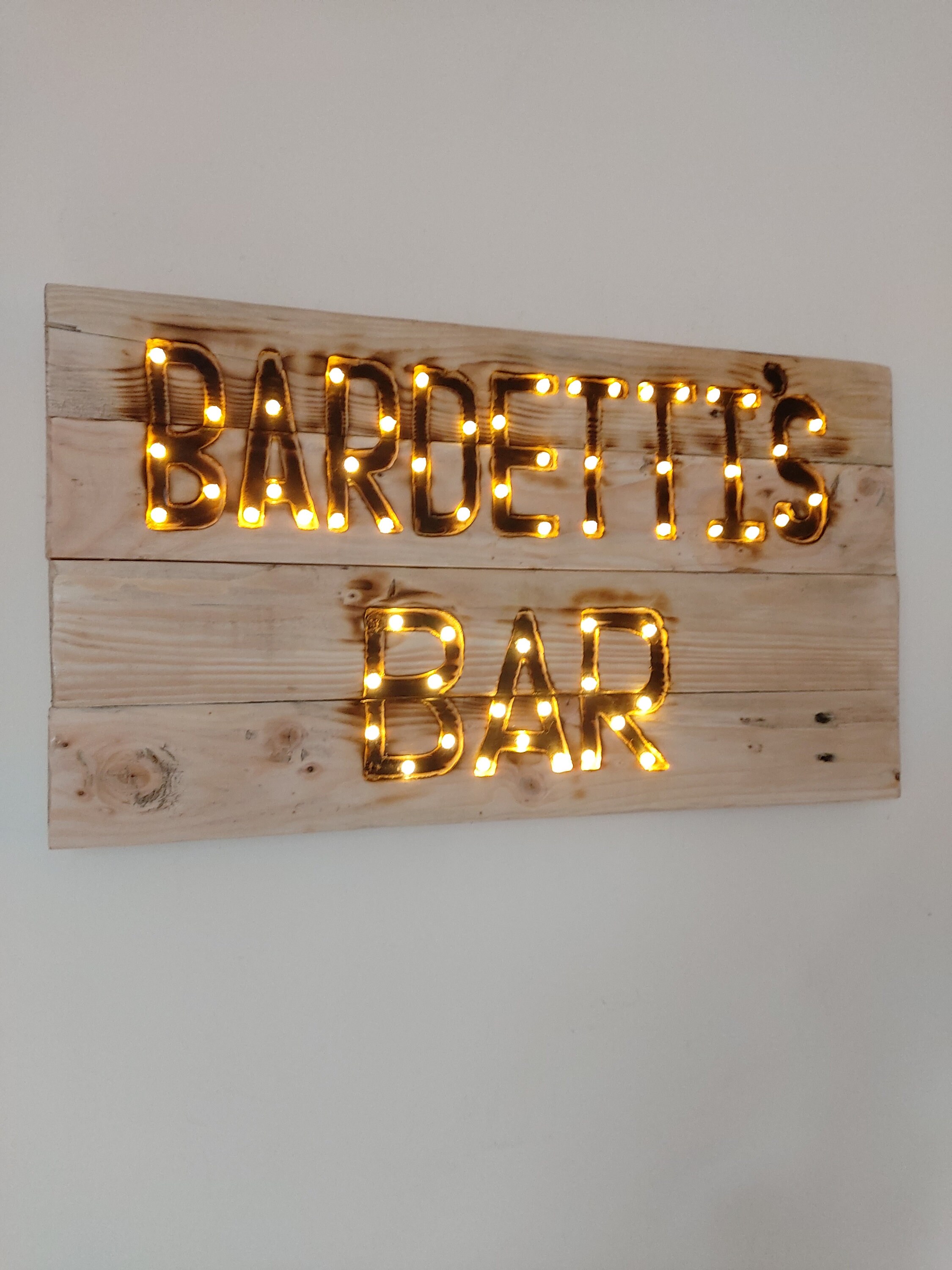 Custom Personalised Light up Bar Sign Home Bar Pallet Wood Etsy UK