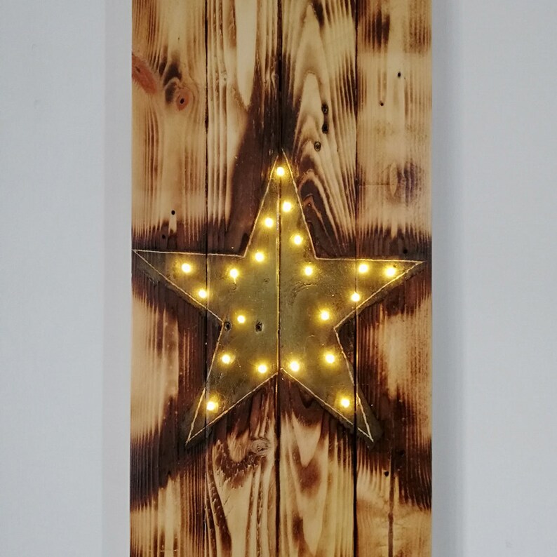 Wooden Star Wall Decor Pallet Wood Art Reclaimed Image 0