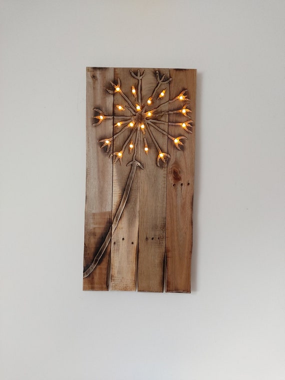 Light wood shop wall art