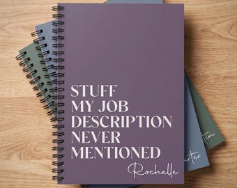 Funny Work Notebook Personalized Office Supply Remote Coworker Christmas Gift for Team Unisex Gift Idea for Colleague Funny Stocking Stuffer
