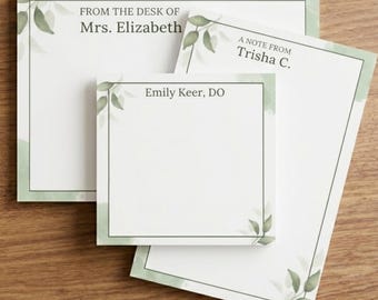 Custom Post-it® Note Pad with Simple Design Personalized Sticky Notes with Name Memo Pad with Minimalist Gift for Her Professional
