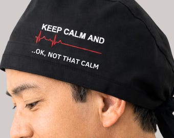 Funny Scrub Cap for Cardiologist Nurse Surgeon Medical Hat with Humor Gift for Cardiac ICU Anesthesia Cap for Hospital Staff Coworker Gift